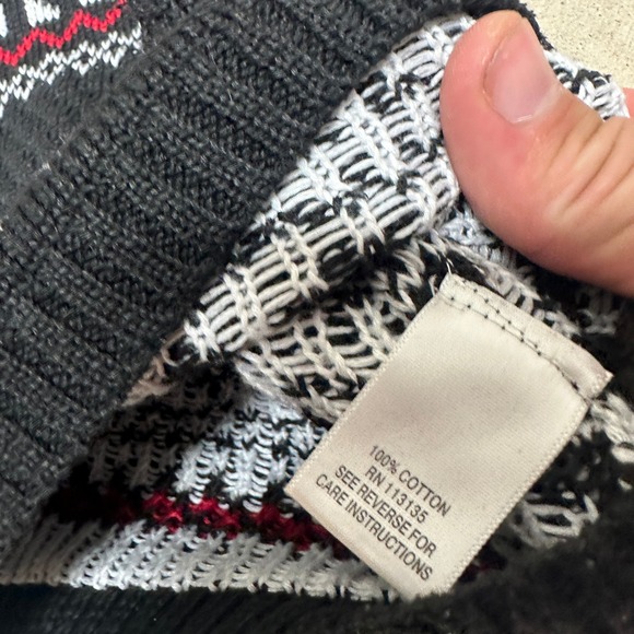 Breckenridge Woman 1X Fair Isle Snowflake Zip Up Cardigan Sweater 100% Cotton - Picture 6 of 8